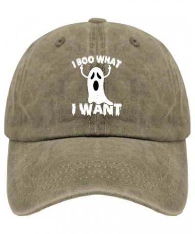 I Boo What I Want Cap Outdoor hat Pigment Black Mens Beach hat Gifts for Women Golf Hats Pigment Khaki $10.19 Sun Hats