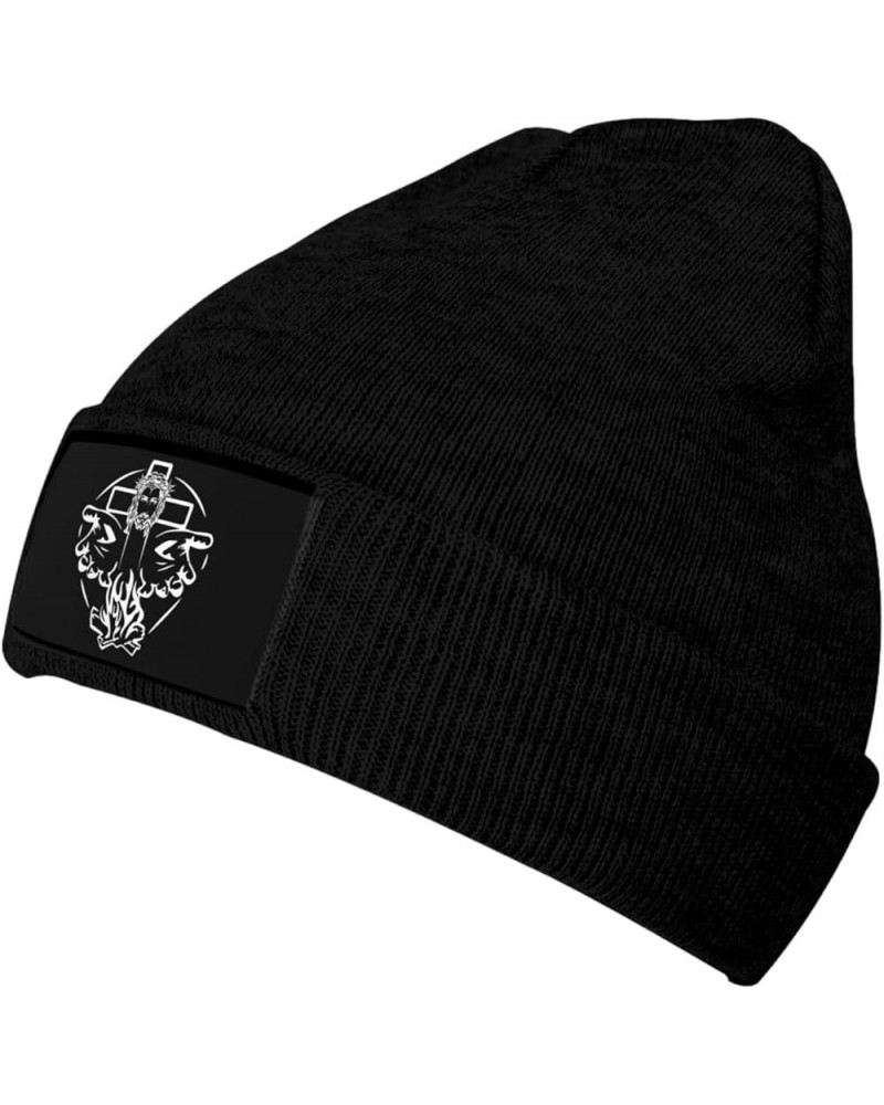 Faith Christmas Jesus Cross Beanies Hats for Guys, Beanie for Men Women, Knit Hat for Men, Winter Hats for Men Black Black $1...