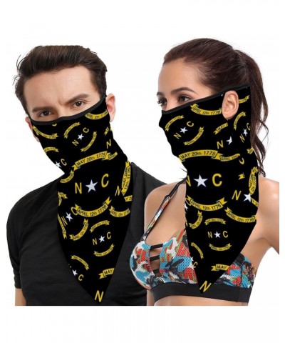 North Carolina State Flag Logo Scarf Mask Bandana Reusable Neck Gaiter Cover Ear Loops for Women Men Outdoor, 202401242 $11.5...