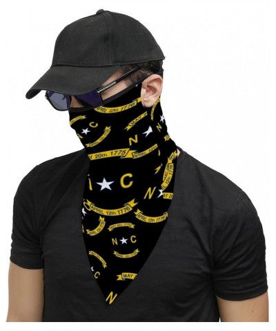 North Carolina State Flag Logo Scarf Mask Bandana Reusable Neck Gaiter Cover Ear Loops for Women Men Outdoor, 202401242 $11.5...