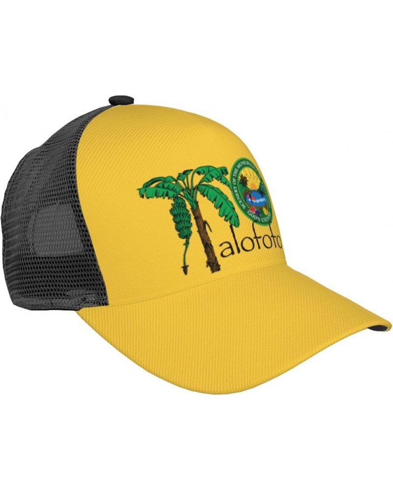 Flag of Talofofo, Guam Baseball Cap for Men Women Trucker Hats Mesh Back Cap Adjustable Breathable Hat Baseball Cap Dad Hats ...