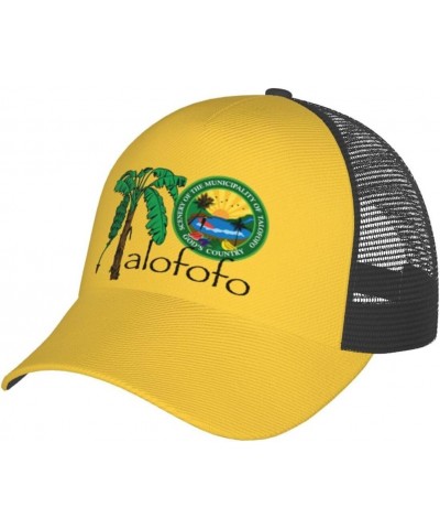 Flag of Talofofo, Guam Baseball Cap for Men Women Trucker Hats Mesh Back Cap Adjustable Breathable Hat Baseball Cap Dad Hats ...