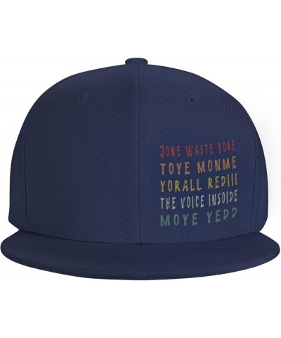 Jone Waste Yore Time Hat Snapback Hats for Men Baseball Cap Gorras Planas Navy Blue $12.17 Baseball Caps