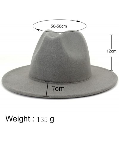 Ins Classical Wool Felt Wide Brim Fedora Hat Solid Caps Men Women Winter Derby Wedding Church Jazz Hats 17 $17.81 Fedoras