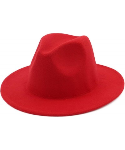 Ins Classical Wool Felt Wide Brim Fedora Hat Solid Caps Men Women Winter Derby Wedding Church Jazz Hats 17 $17.81 Fedoras