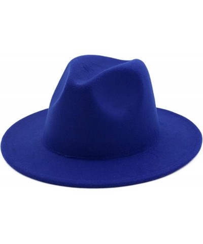 Ins Classical Wool Felt Wide Brim Fedora Hat Solid Caps Men Women Winter Derby Wedding Church Jazz Hats 17 $17.81 Fedoras