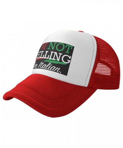 I'm Not Yelling I'm Italian 1 Baseball Hats for Men Adjustable Dad Hat Gift for Men/Women Trucker Cap,Red $10.11 Cowboy Hats