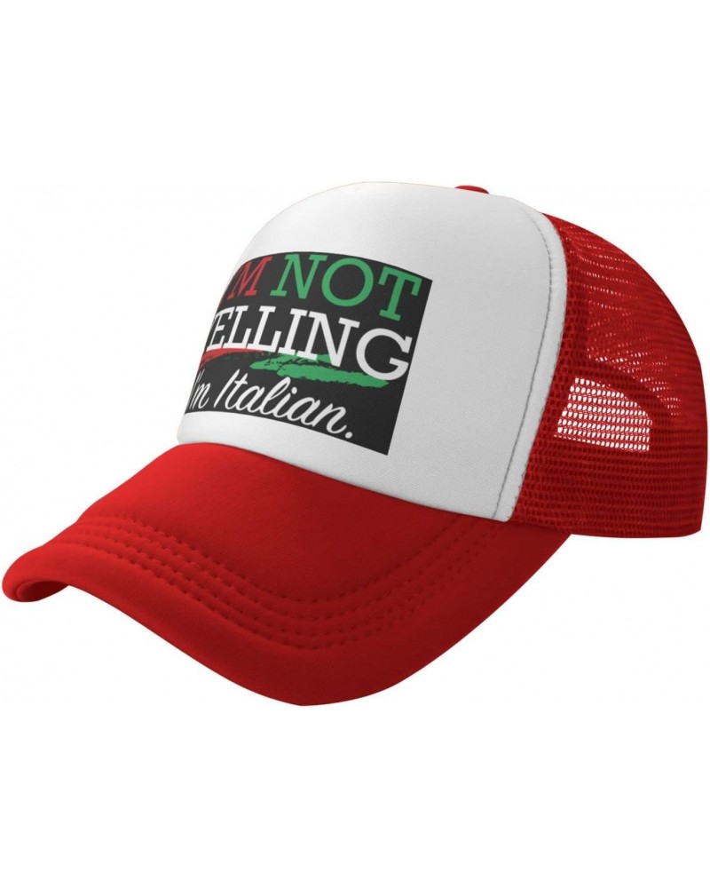 I'm Not Yelling I'm Italian 1 Baseball Hats for Men Adjustable Dad Hat Gift for Men/Women Trucker Cap,Red $10.11 Cowboy Hats