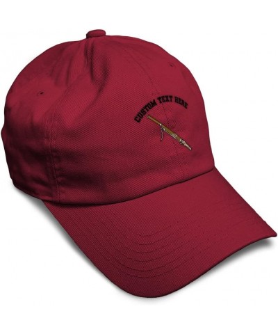 Soft Baseball Cap Bassoon Embroidery General Music Bassoon Twill Cotton Dad Hats for Men & Women Burgundy Personalized Text H...