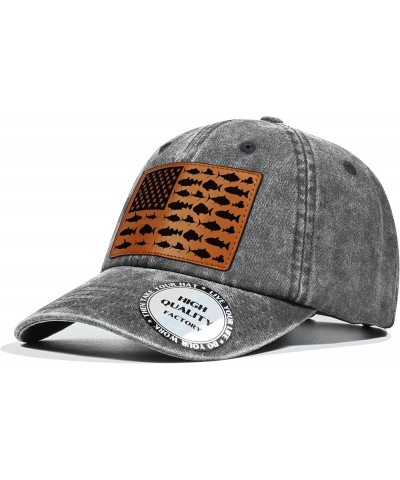 Fishing Gifts for Men Women, Funny Fish Flag Trucker Hat Baseball Cap for Fisherman Unique Stuff 42.grey $14.40 Baseball Caps