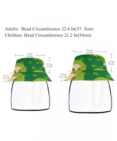 Sun Hats for Men Women Outdoor, 22.6 Inch for Adult Cow Pattern Flat Multicoloured $11.04 Sun Hats