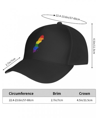 Adjustable LGBT Flag Map of Sweden Baseball Cap for Men Women Baseball Hat Outdoor Casual Breathable Caps Trucker Hats Sun Ha...