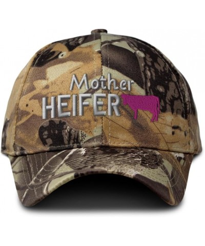 Camo Baseball Cap Mother Heifer Cow Cotton Hunting Dad Hats for Men & Women Forest Tree Khaki $12.30 Baseball Caps