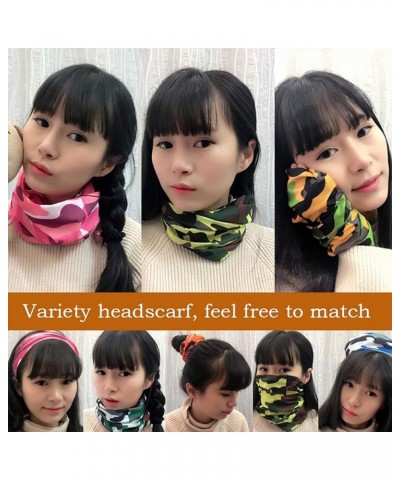 Camo Bandana, Sport Men Women Dust Head Sweatband Head Wrap Mask Neck Warmer Face Mask Magic Scarf 352 $8.28 Balaclavas