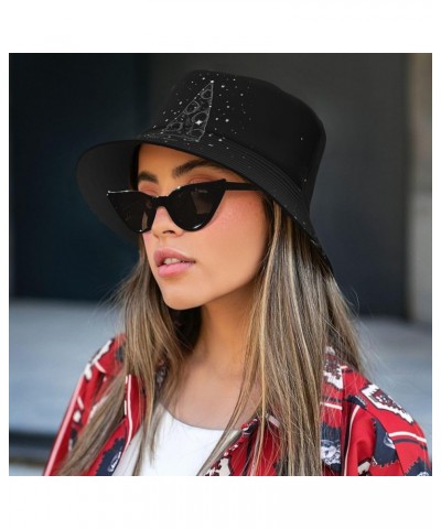 Pizza Constellation Print Bucket Hat for Women Men Cotton Summer Sun Beach Fishing Cap Pizza Constellation $18.97 Bucket Hats