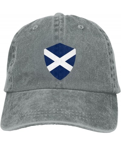 Scotland Flag Scottish Hat Vintage Washed Distressed Cotton Cowboy Baseball Hat Gray $11.35 Cowboy Hats