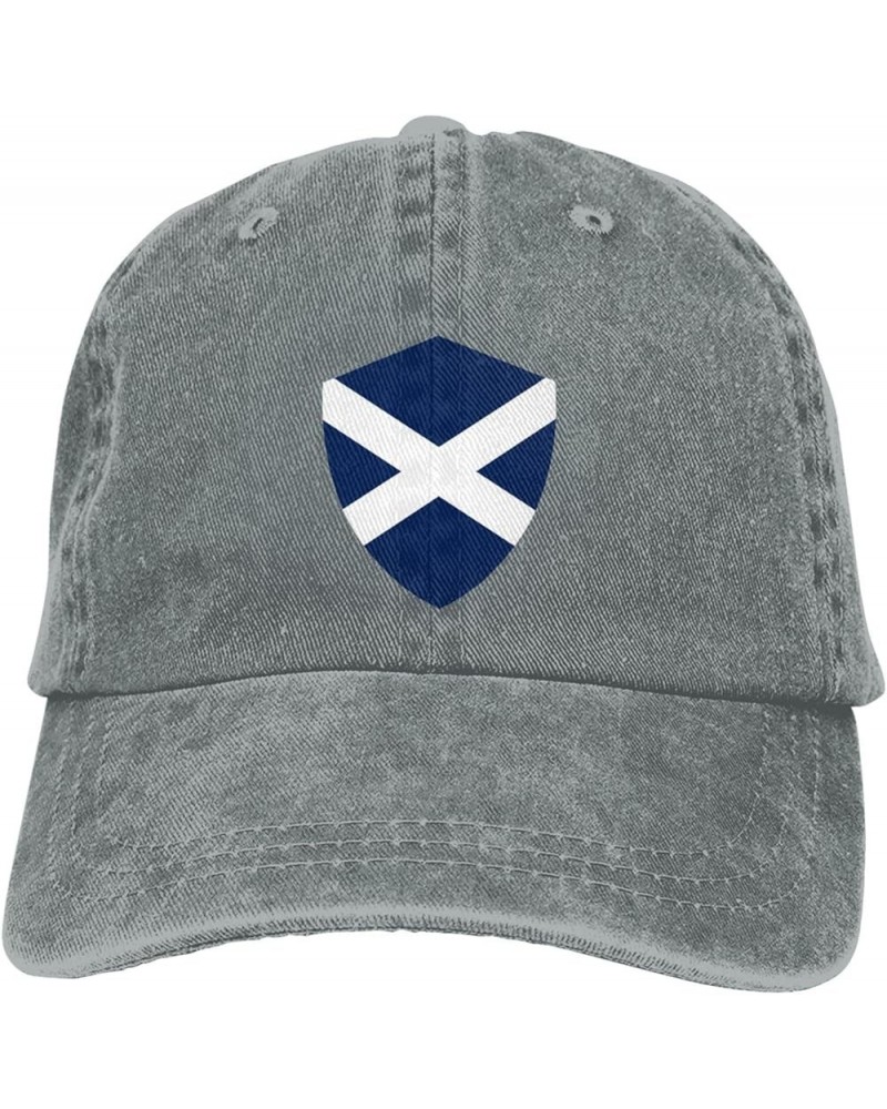 Scotland Flag Scottish Hat Vintage Washed Distressed Cotton Cowboy Baseball Hat Gray $11.35 Cowboy Hats