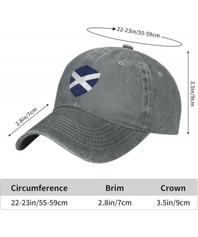 Scotland Flag Scottish Hat Vintage Washed Distressed Cotton Cowboy Baseball Hat Gray $11.35 Cowboy Hats