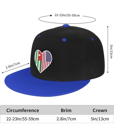 I Love America And The Republic Abkhazia Baseball Cap for Men Women Snapback Hat Adjustable Flat Bill Hats Blue $13.60 Baseba...