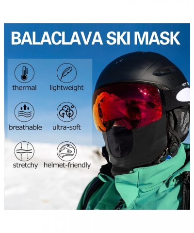 Balaclava Ski Mask with Warm Fleece & Breathable Mesh,Winter Face Mask for Skiing,Snowboarding,Motorcycling Blue $8.47 Balacl...