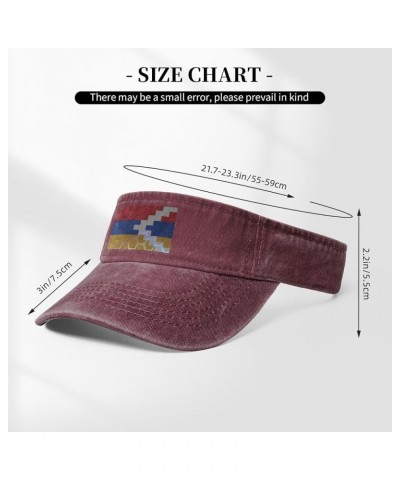 Flag of Artsakh Sun Hat Sun Visor Hats for Women Men Baseball Cap Golf Hats Red $9.94 Visors