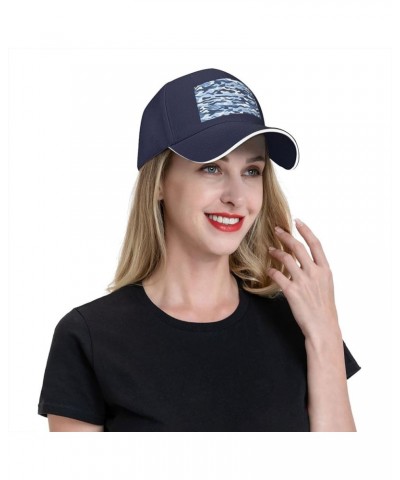 Blue Camo Picture Casual General Baseball Cap Black : Comfortable, Light Navy Blue $9.98 Baseball Caps