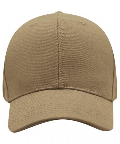 Baseball Hats for Men and Women Summer Fashion Casual Sunscreen Baseball Caps Sports Hats Khaki-b $8.48 Baseball Caps