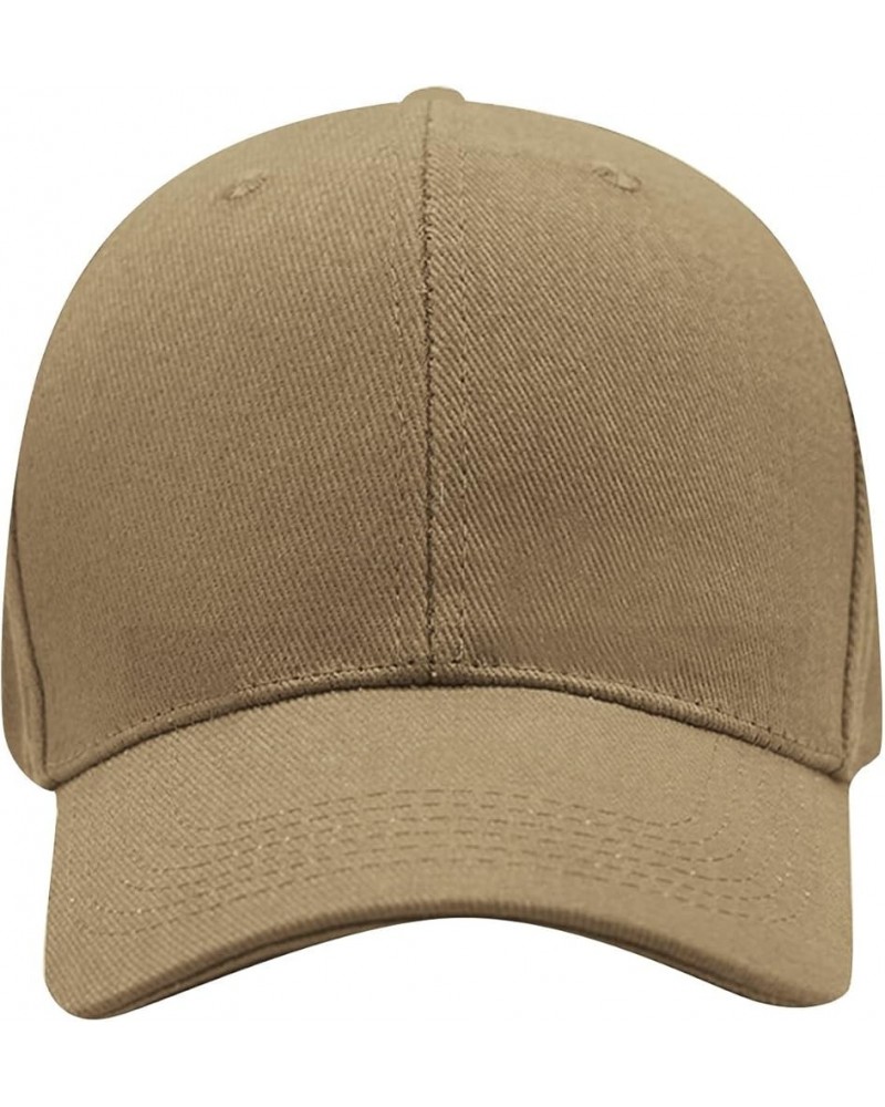 Baseball Hats for Men and Women Summer Fashion Casual Sunscreen Baseball Caps Sports Hats Khaki-b $8.48 Baseball Caps