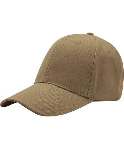 Baseball Hats for Men and Women Summer Fashion Casual Sunscreen Baseball Caps Sports Hats Khaki-b $8.48 Baseball Caps