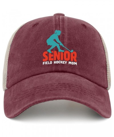 Senior Field Hockey mom hat Running Hats for Women AllBlack hat for Women Gifts for Grandma Beach Caps Wine Red02 $8.61 Cowbo...