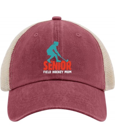 Senior Field Hockey mom hat Running Hats for Women AllBlack hat for Women Gifts for Grandma Beach Caps Wine Red02 $8.61 Cowbo...