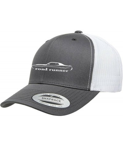 1971 1972 Plymouth Road Runner Fully Embroidered Yupoong 6606 Snapback Trucker Fitted Cap Grey-white $19.16 Baseball Caps