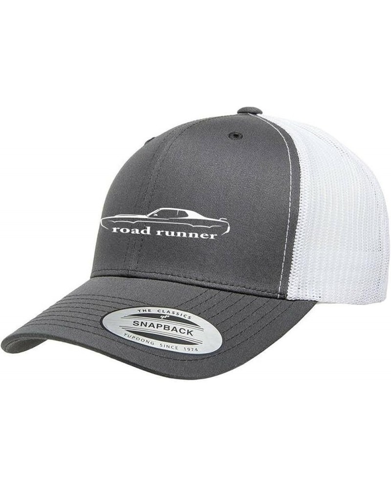 1971 1972 Plymouth Road Runner Fully Embroidered Yupoong 6606 Snapback Trucker Fitted Cap Grey-white $19.16 Baseball Caps