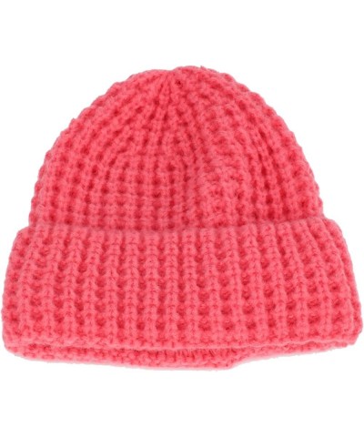 Women's Caps Men Women Caps Women Hat Slouchy Warm Knit Baggy Crochet Ski Winter Baseball Caps Casual Daily Hats Hot Pink $7....