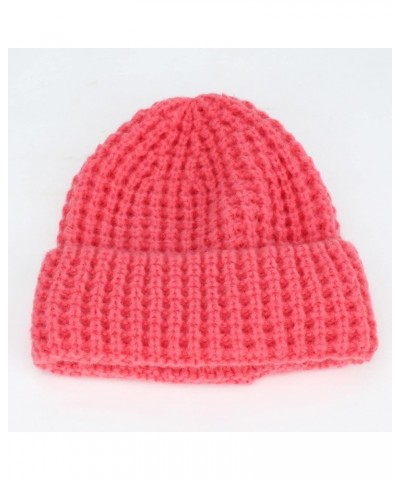 Women's Caps Men Women Caps Women Hat Slouchy Warm Knit Baggy Crochet Ski Winter Baseball Caps Casual Daily Hats Hot Pink $7....