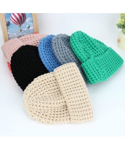 Women's Caps Men Women Caps Women Hat Slouchy Warm Knit Baggy Crochet Ski Winter Baseball Caps Casual Daily Hats Hot Pink $7....