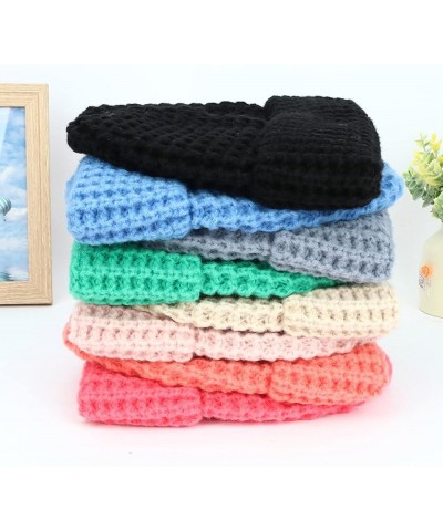 Women's Caps Men Women Caps Women Hat Slouchy Warm Knit Baggy Crochet Ski Winter Baseball Caps Casual Daily Hats Hot Pink $7....