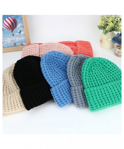 Women's Caps Men Women Caps Women Hat Slouchy Warm Knit Baggy Crochet Ski Winter Baseball Caps Casual Daily Hats Hot Pink $7....