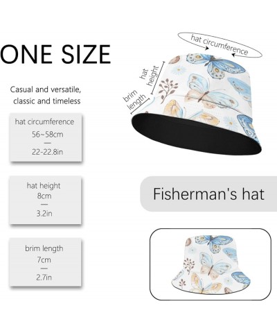 Cool Bucket Hats Butterfly Bucket Hat Insect Funny Women Hats Beach Accessories for Travel Must Haves Spring 5 $9.41 Bucket Hats