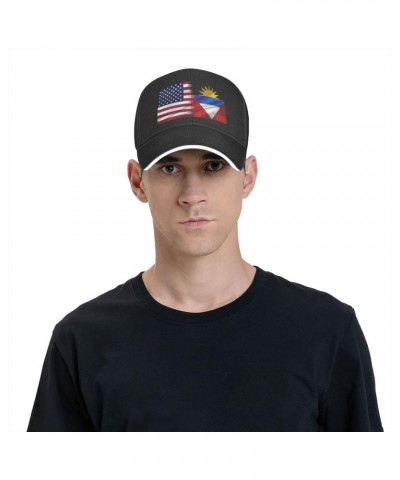 Antigua and Barbuda America Flag Comfortable Sandwich Bill Cap Perfect for Leisure Black $10.91 Baseball Caps