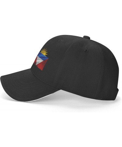 Antigua and Barbuda America Flag Comfortable Sandwich Bill Cap Perfect for Leisure Black $10.91 Baseball Caps