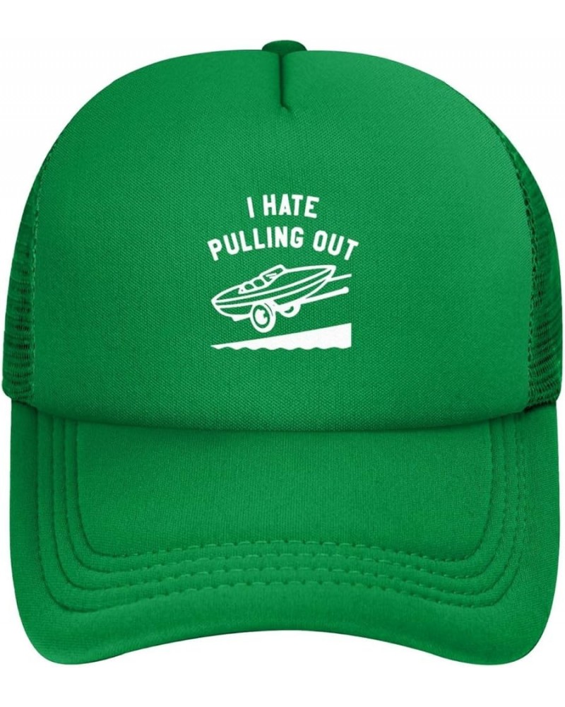 I Hate Pulling Out Baseball Cap Casual Mans Woman Cowboy Hats Adjusting Solid Color Mesh Golf Hat Green $11.18 Cowboy Hats