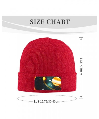 Solar System Jupiter Saturn Stylish Knit Hat-Soft and Warm Unisex Beanie for Winter,Fashionable Sports Accessory $11.62 Skull...