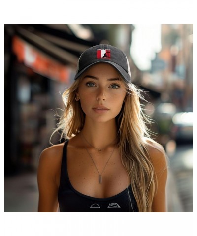 I Stand for The Peru Flag and I Kneel for The Cross Baseball Cap for Women Mens Hats Retro Mesh Caps Dad Hat Black $13.31 Bas...