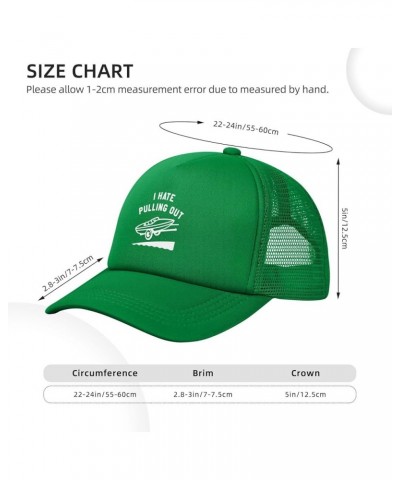 I Hate Pulling Out Baseball Cap Casual Mans Woman Cowboy Hats Adjusting Solid Color Mesh Golf Hat Green $11.18 Cowboy Hats