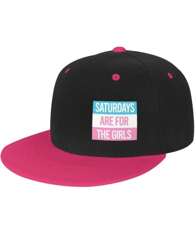 Saturdays are for The Girls Running Hat Men Baseball Cap Women Dad Hat Sun Hat Adjustable Trucker Hat White Pink $10.59 Baseb...