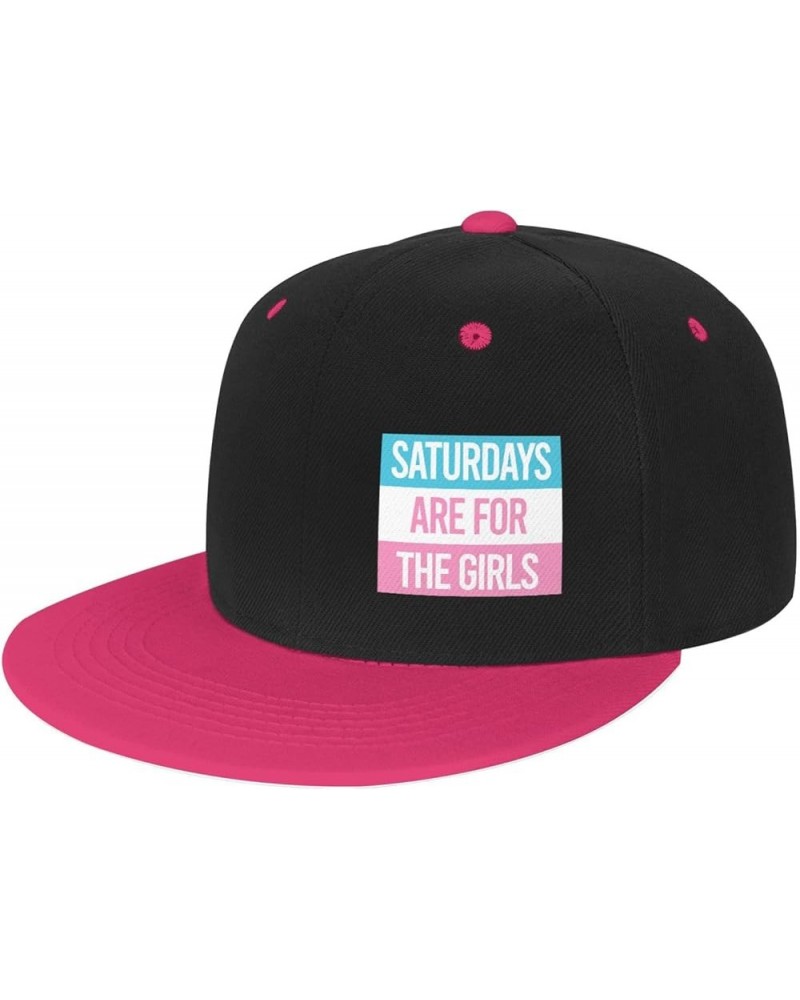 Saturdays are for The Girls Running Hat Men Baseball Cap Women Dad Hat Sun Hat Adjustable Trucker Hat White Pink $10.59 Baseb...