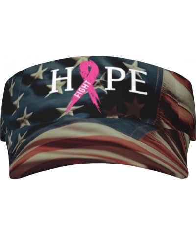 Sun Visors Breast Cancer Awareness Pink Ribbon Sunscreen Sport Baseball Empty Top for Women Men $11.90 Visors