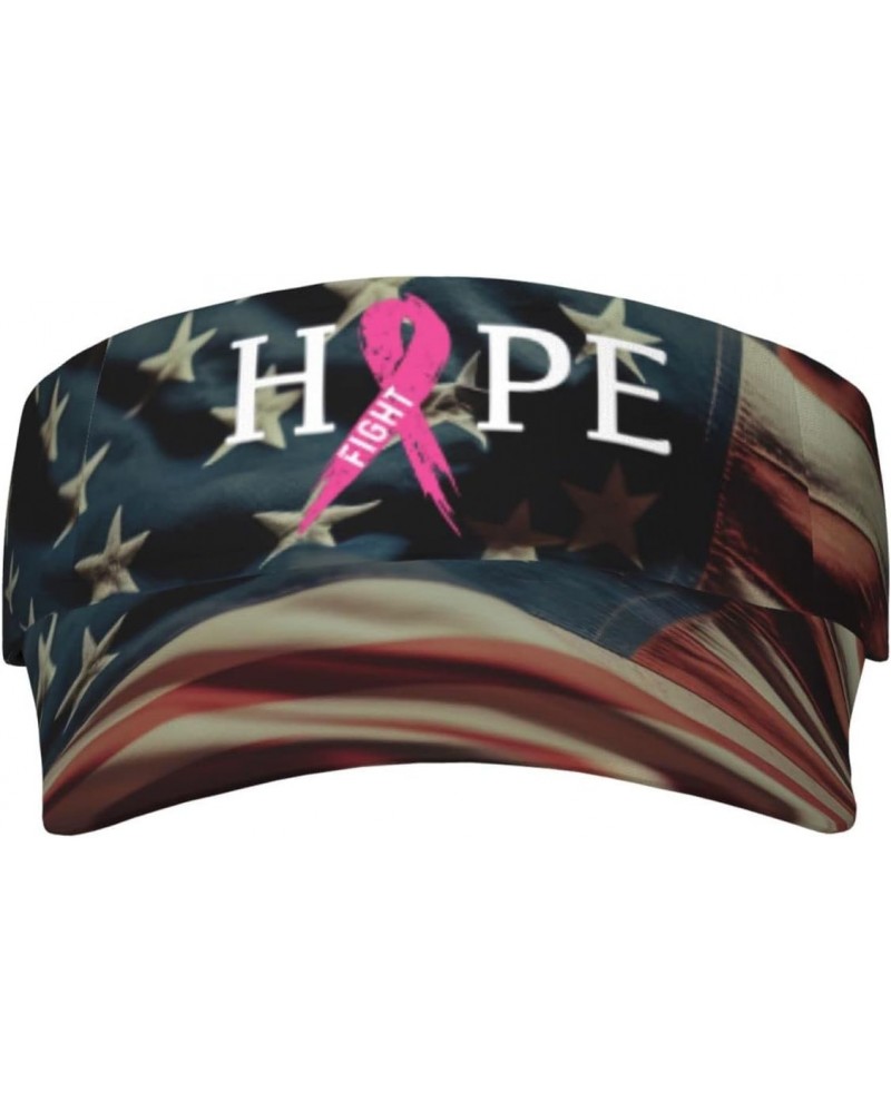 Sun Visors Breast Cancer Awareness Pink Ribbon Sunscreen Sport Baseball Empty Top for Women Men $11.90 Visors