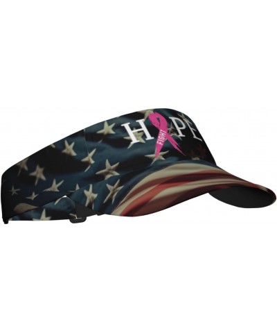 Sun Visors Breast Cancer Awareness Pink Ribbon Sunscreen Sport Baseball Empty Top for Women Men $11.90 Visors